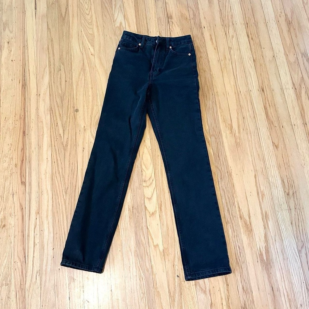 H&M BLACK “VINTAGE STRAIGHT” JEANS - Size 0